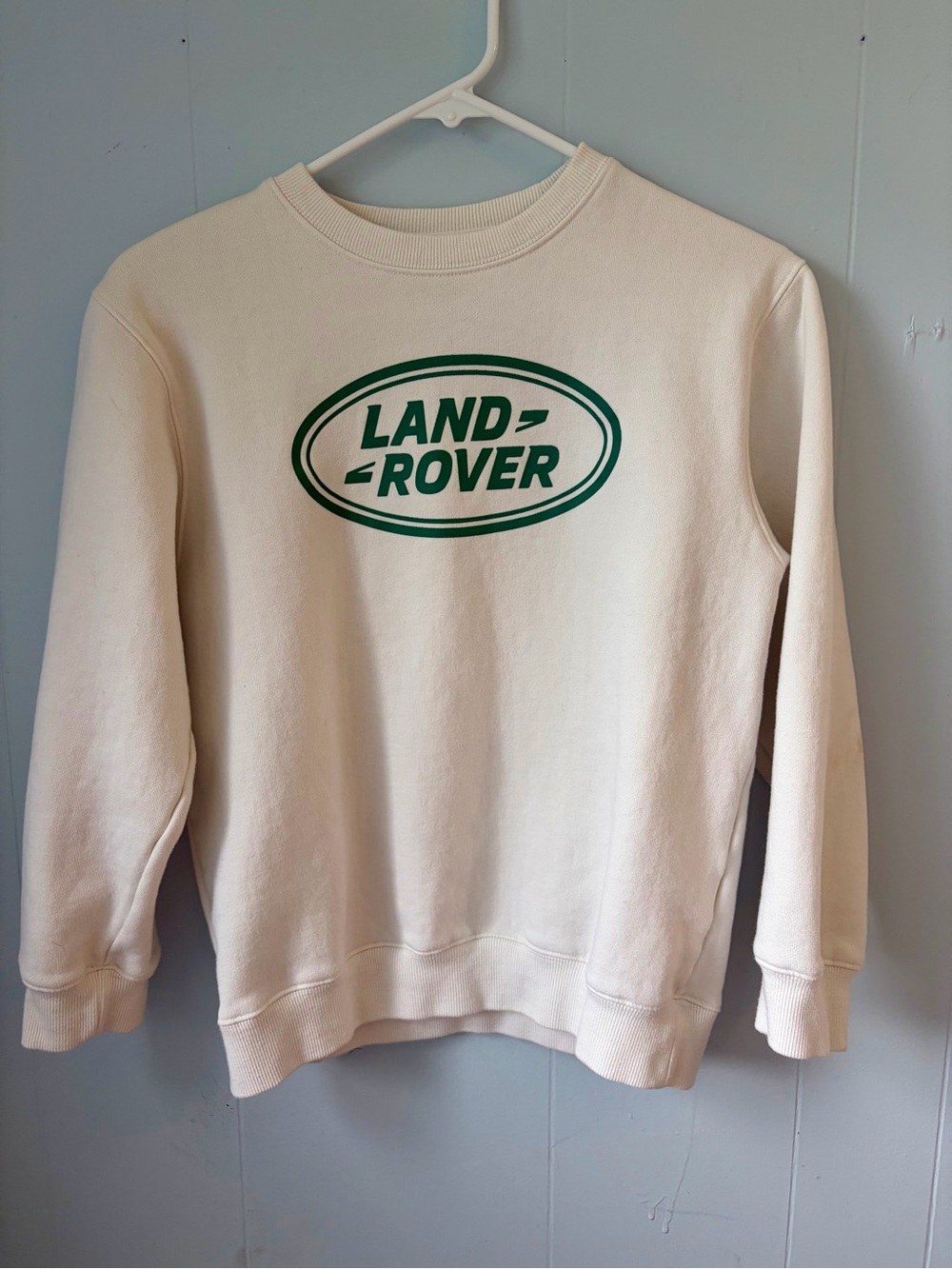 Girls PacSun Land Rover Cream Crewneck Sweatshirt XL 12